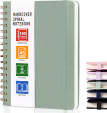 Spiral Notebook for Women, A5 Spiral Journal Notebooks, 160Pages Lined Hardcover