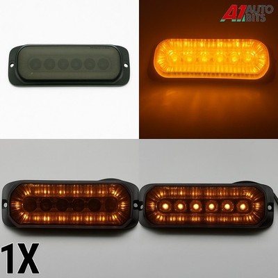 1x 24 LED Seitenmarkierungsleuchte 12V 24V 2 Funktionen geräucherte Linse gelb Warnleuchte