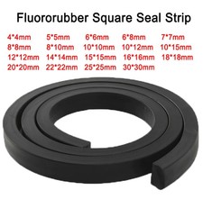 4mm-30mm schwarz Fluorkautschuk Vierkant Dichtleiste Gummidichtung Vierkantst&auml;be