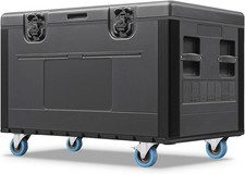 44" x 22" x 24"Cable Trunk Road Case with Wheels Stackable ATA Rolling Road Case