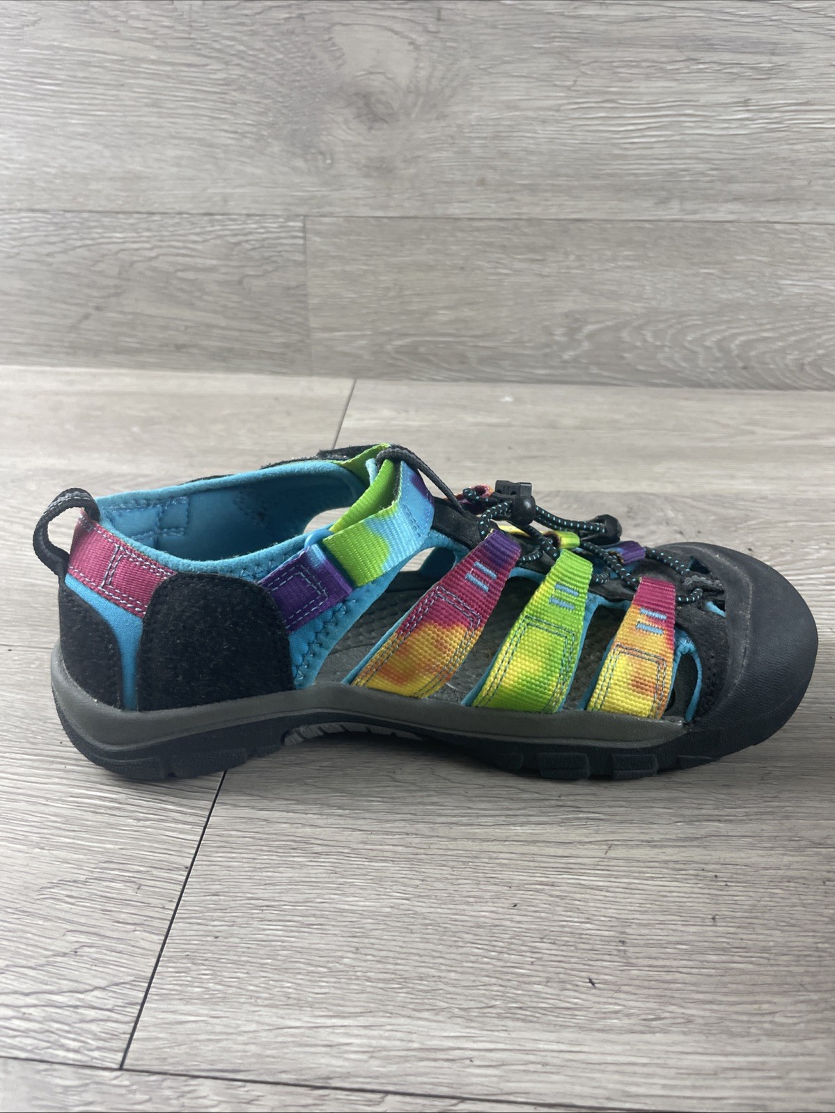 Keen Newport H2 1018441 sandalo gancio e passante chiusura pizzo arcobaleno tie dye bambini taglia 5