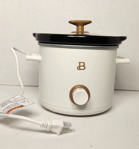 2 qt Crockpot Beautiful by Drew Barrymore New Open Box slow Cooker white - Picture 15 of 16