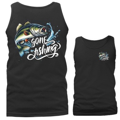 Gone Fishing Bass Funny Fisherman Outdoor Tank Top