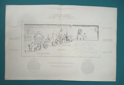 MONUMENT TO ARCHITECTURE Respect Freedom Faith - 1849 Antique Print
