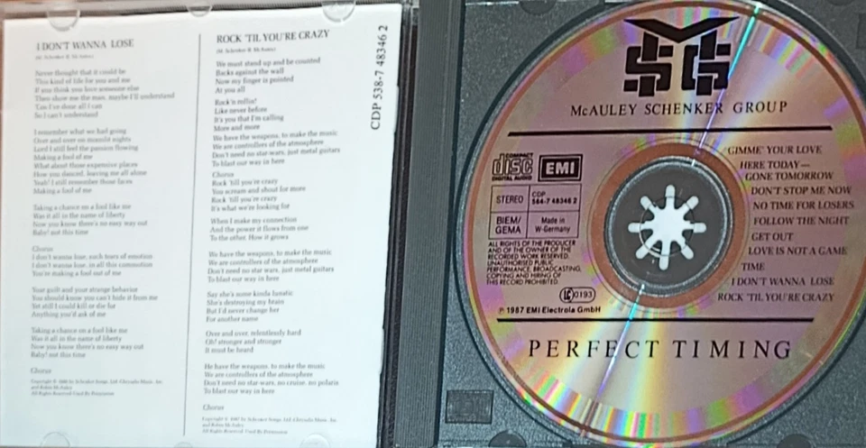 Michael Schenker Group Perfect Timing CD - Bild 2 von 3