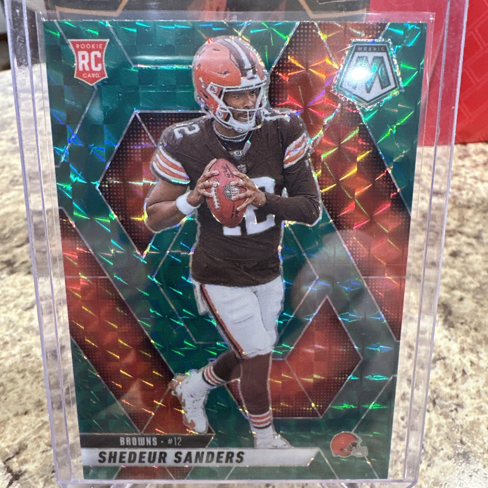 🔥🔥2025 Panini Mosaic Shedeur Sanders Green Mosaic Prizm #302 (RC) Browns🔥🔥