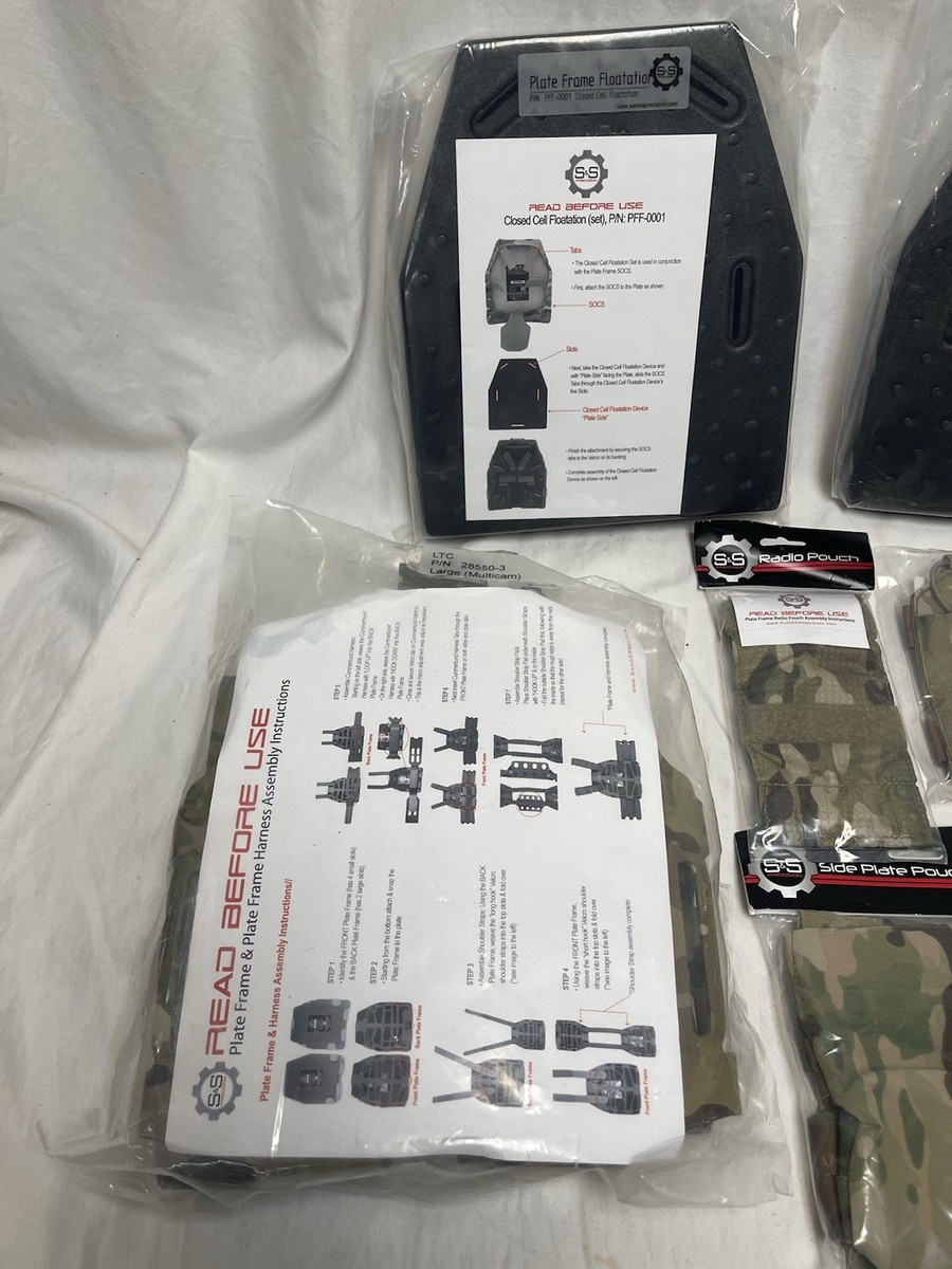 S&S Precision plate frame w/ extras 28550-3 Multicam Large Old Gen