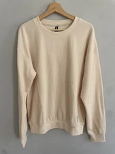 Comfrt Brand Waffle Lounge Oversized Top Cream Size S