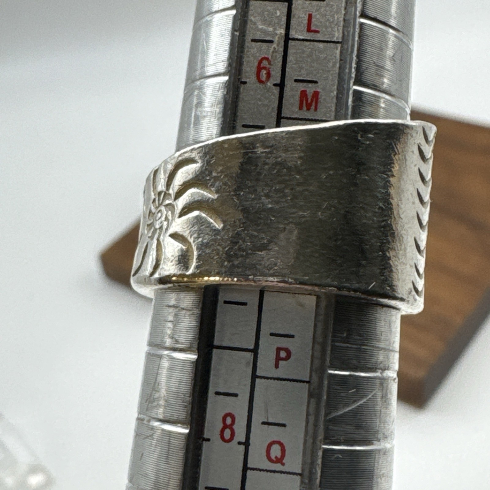 925 Solid Sterling Silver Hammered Handmade Ring … - image 14