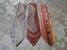 Vintage 1940s-1950s Hand Painted Swing Neckties - #579