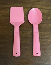 RARE VINTAGE LITTLE TIKES PRETEND PLAY PINK PLASTIC SPATULA SPOON 6" LONG