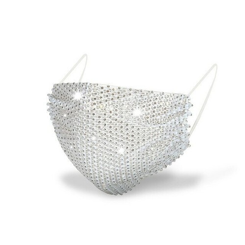Bling Sparkly Rhinestone Mesh Mask See through Crystal Jewelry Mask - Picture 13 of 20