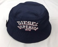 Diesel Brand Boys Children Designer Bucket Summer Hat Cap Dark Blue Size 2/4