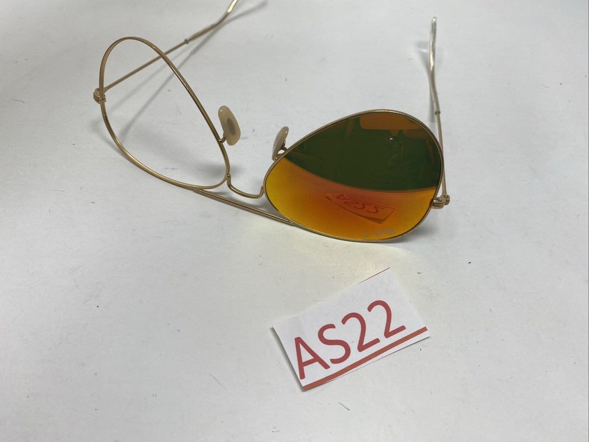 RAY BAN AVIATOR RB3025 112/4D 58-14 MATTE GOLD W/ ORANGE POLARIZED
