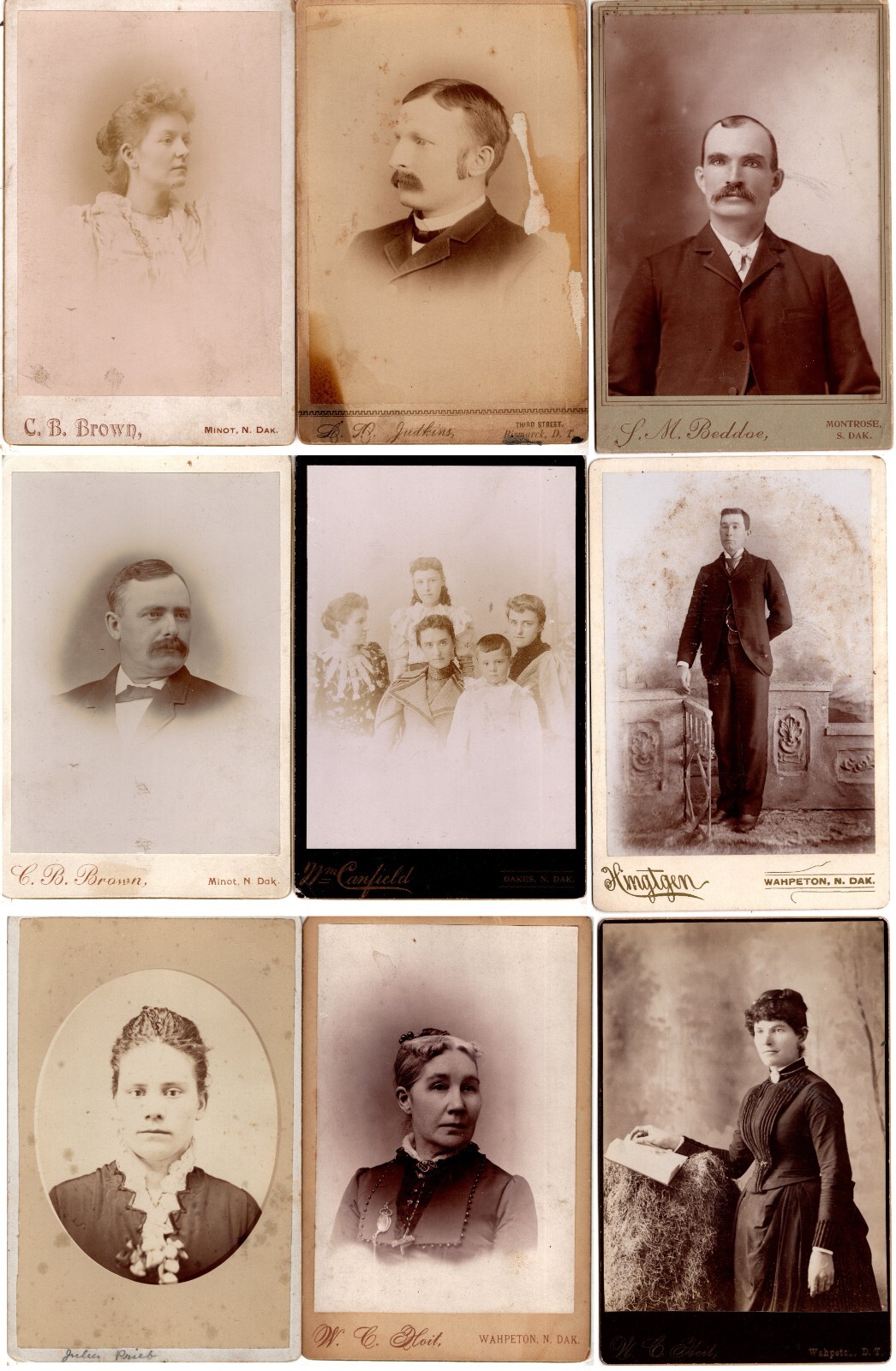 1800s Cards Wahpeton & Minot & Oakes & Bismarck North Dakota & Territory eBay