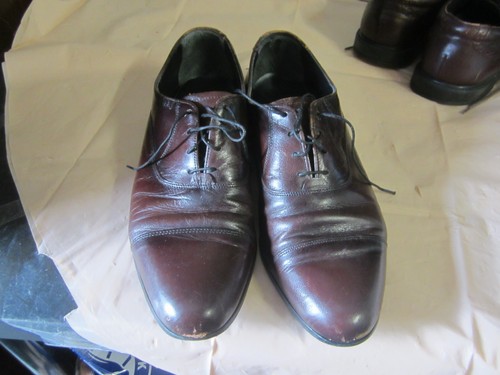 (3 pares) Zapatos de vestir vintage de cuero/superior para hombre talla 7,5 excelentes coleccionables. - Imagen 14 de 19