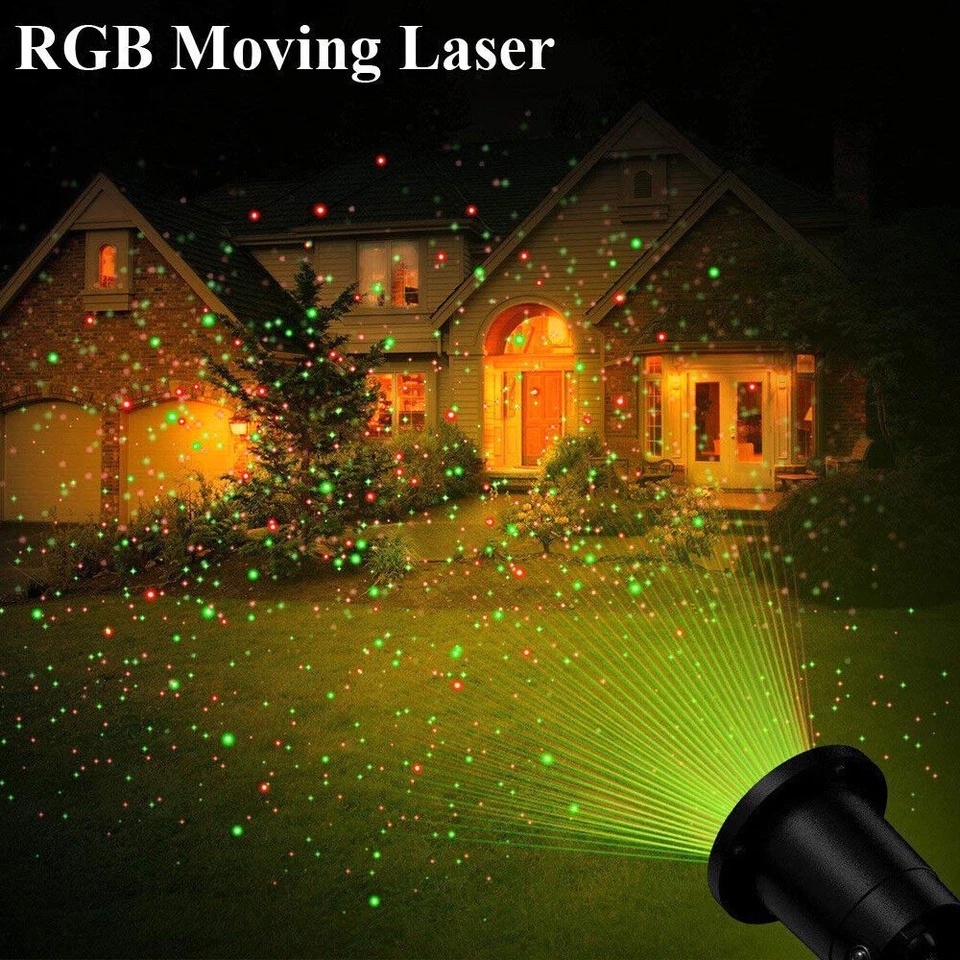 Christmas LED Moving Laser Projector Light Xmas Party Outdoor Landscape Lamp - Image 3 of 4