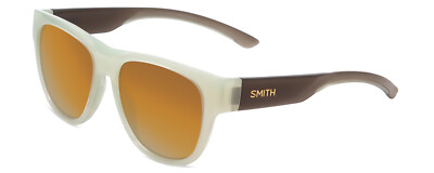Smith Optics Rounder Polarized Sunglasses Ice Smoke Green Grey/Bronze Gold 51 mm