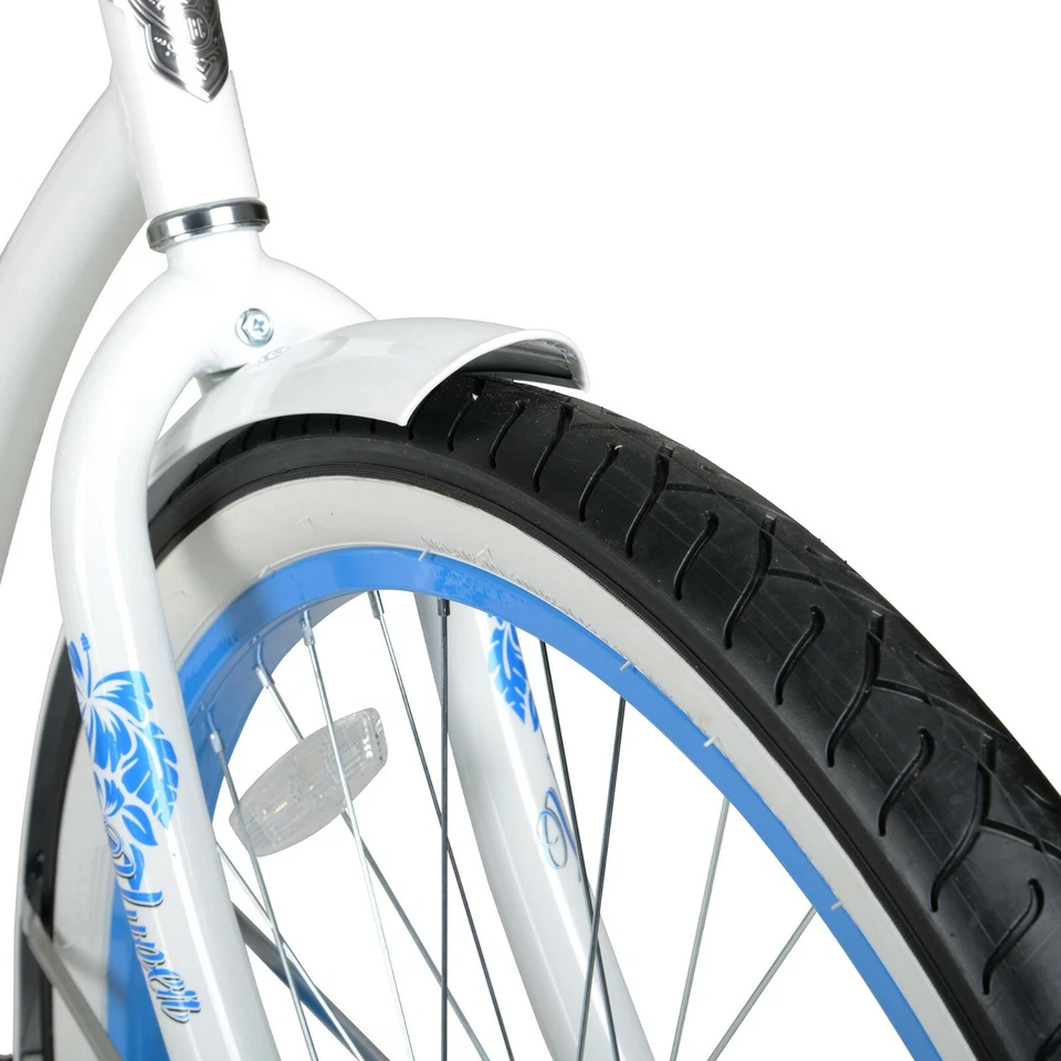 EN MANO Hyper Bicycles 26 pulgadas Beach Cruiser para mujer blanco ligero aluminio Foto 4 de 4