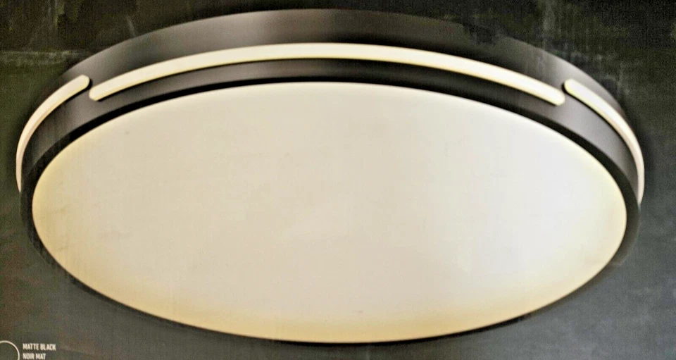 Artika Delray 15" 1-Light Modern Black LED Flush Mount Ceiling Fixture - Image 2 of 3