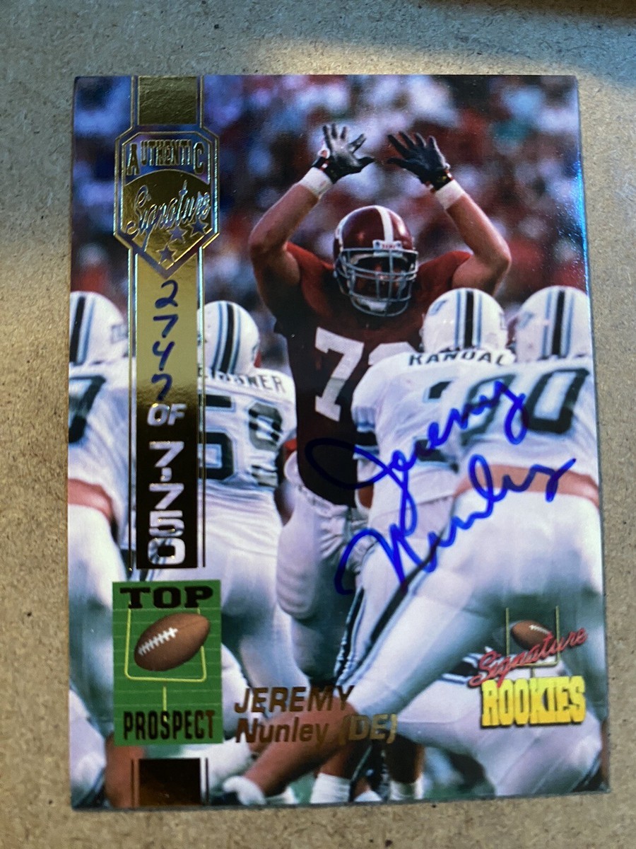 1994 Signature Rookies Jeremy Nunley Autographed #2747/7750