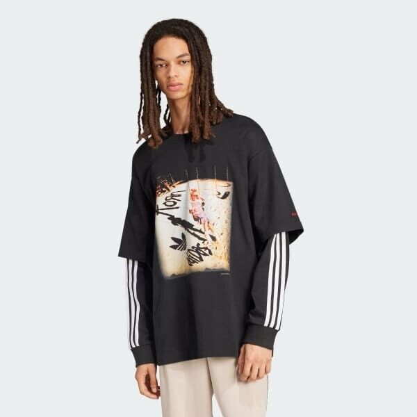 adidas x Korn Long Sleeve T-shirt Black JG1338 Size JP XS adidas x Korn Long Sleeve T-shirt Black JG1338 Size JP XS