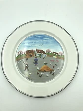 Villeroy Boch Design Naif Dinner Plate Country Yard 10.5" LaPlau