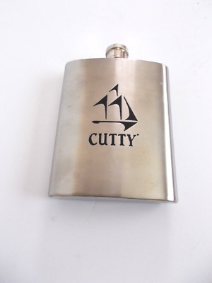 CUTTY SARK Flask Stainless Steel 6oz Scotch Gin Vodka Wine Moonshine  NWOT