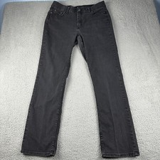 Riders by Lee Curvier Jeans Womens 14L Black Stretch Straight Leg Denim Pants
