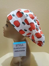 Apples Women's Euro/Chef Surgical Scrub Hat/Cap Handmade