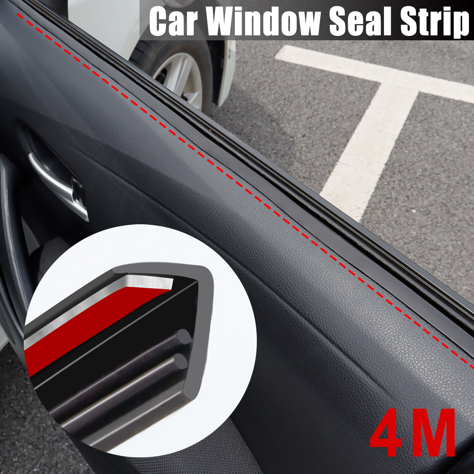 Seal Weather Strip Car Rubber Front Rear Window Trim Edge Moulding