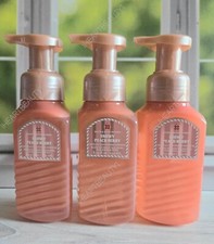 bath and body works snowy peach berry foaming hand soap set of 3