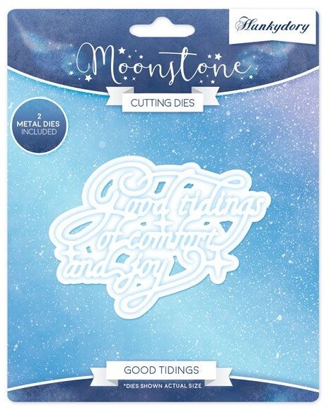 NEW Hunkydory Moonstone GOOD TIDINGS Sentiment Craft Die Set - MSTONE209
