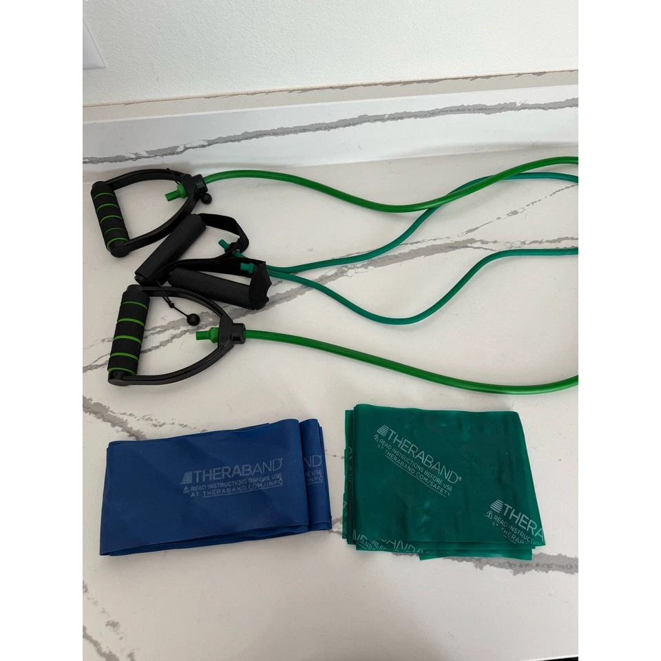 2 bandas de resistencia de látex precortadas profesionales TheraBand - 2 bandas de resistencia Foto 4 de 4