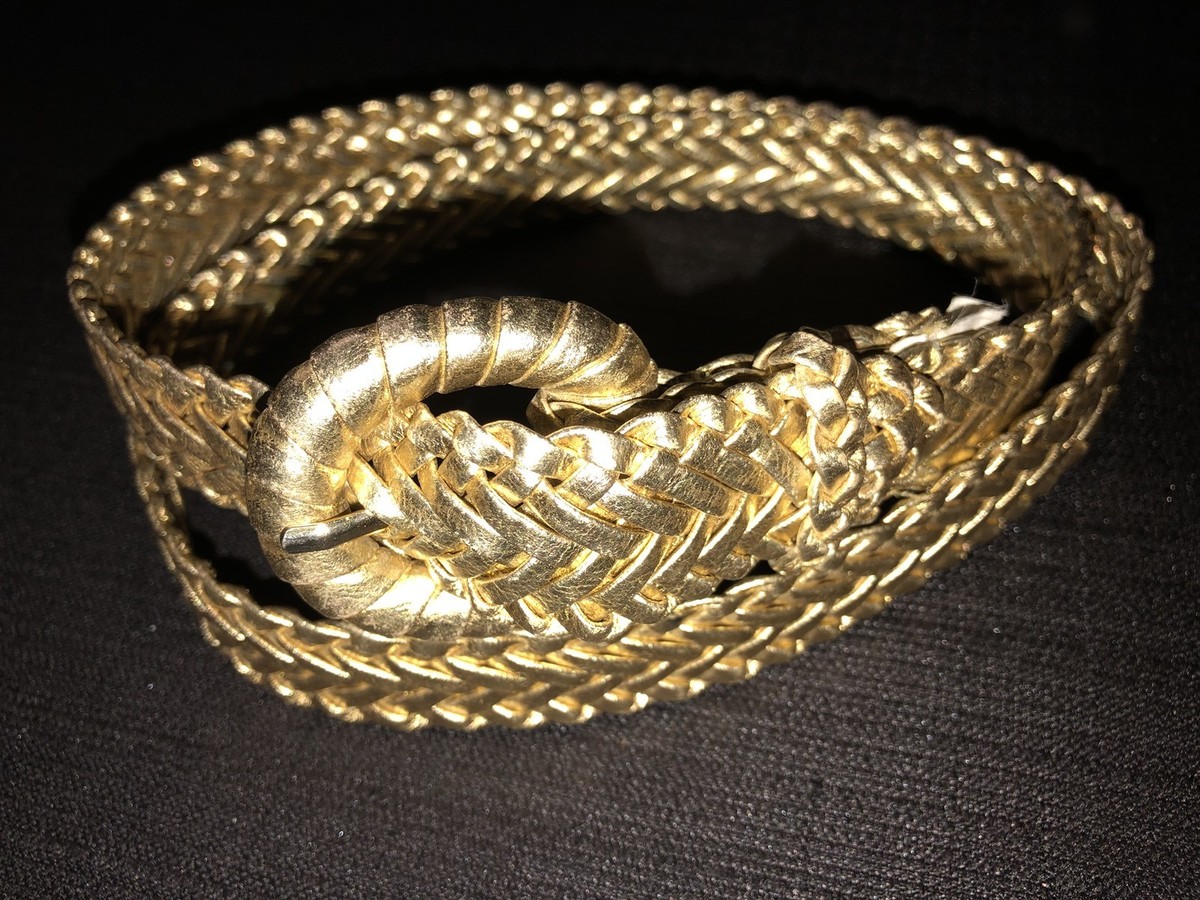 MOTION EAST Pretty GOLD BRAIDED BELT Women display picture 1