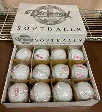 Case of 12 Diamond Sports Softballs NIB