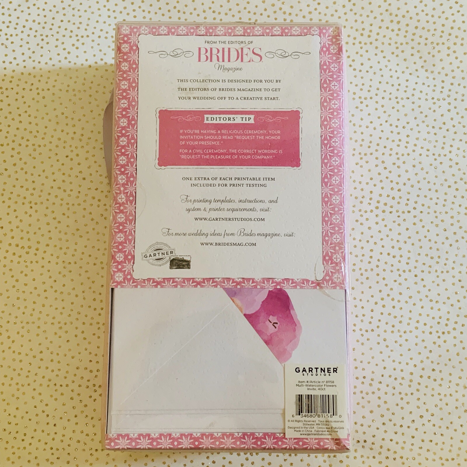 Brides Printable Wedding Invitation Kit Watercolor Flowers, 40 Count ...
