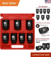 7-Piece Impact Socket Set: Cr-Mo 1/2-Inch Drive for Precision Automotive Repair