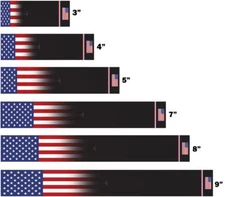 White Water Archery American Flag Fade Arrow Wraps 15pc Choose Length Width