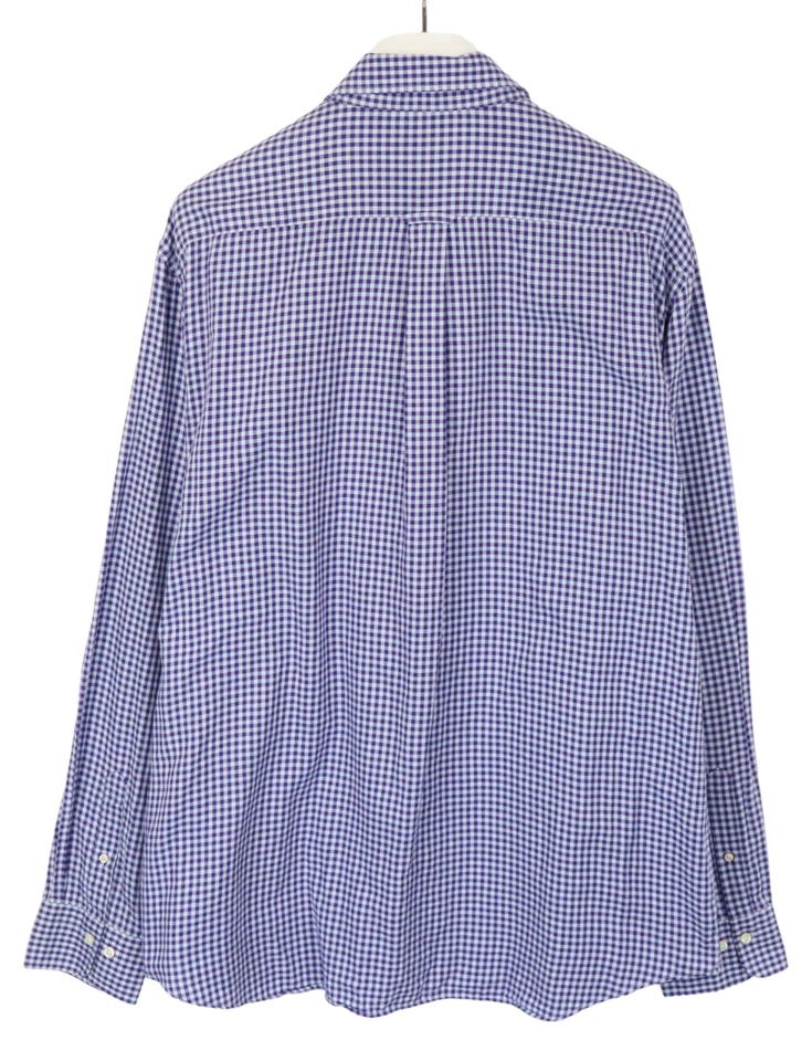 GANT Twill Regular Fit Shirt Men's 2XL Flannel Plaid Cutaway Neck - Image 2 of 4