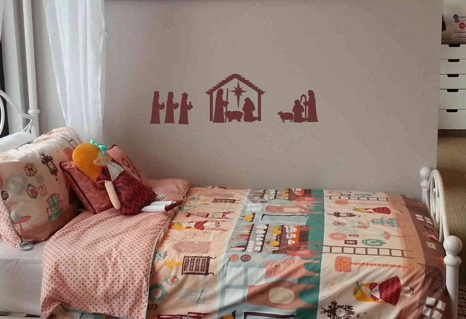 NATIVITY vinyl sticker set Christmas decal home shop wall window door removable - image 2 of 4