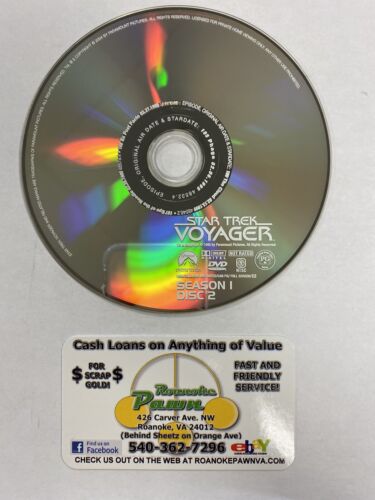 STAR TREK " VOYAGER"  SEASON 1 Disc 2 ~ SINGLE Replacement DVD Disc  - NICE!!  - Afbeelding 1 van 3