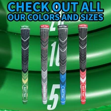 Golf Club Grips Midsize/Standard Size (13 Pack) Red, Green, Blue, & Grey