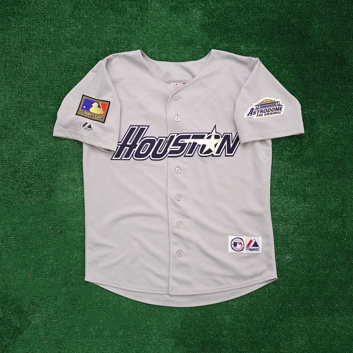 Houston Astros 1994 Grey Road Throwback MLB 125th Anniv. Men's Jersey