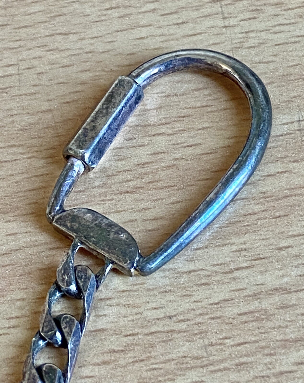 Vntage 925 Solid Silver Keychain with Vermeil Sil… - image 7