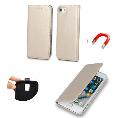 SMART MAGNETIC Gold Tasche Case Schale Buch Handy Hülle Cover Huawei Honor 8A