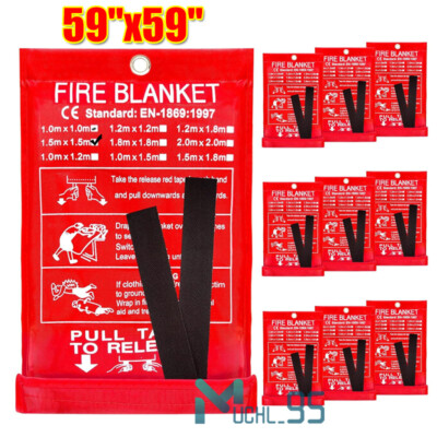 X Large Fire Blanket Fireproof For Home Kitchen Office Caravan Emergency Safety