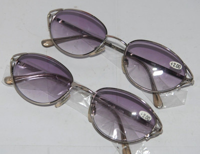 2  Tint Reading Glasses Power+2.0 Lady fashion style outdoors Sunglass reader
