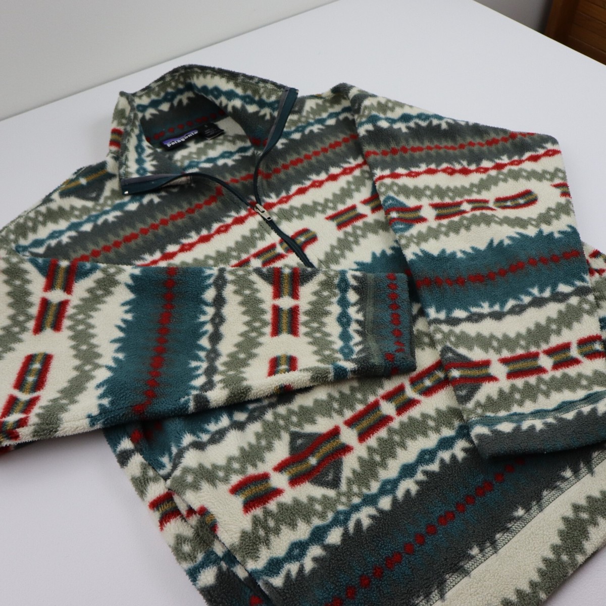 Vtg 1994 Patagonia Sacajawea Aztec Synchilla Pullover Fleece