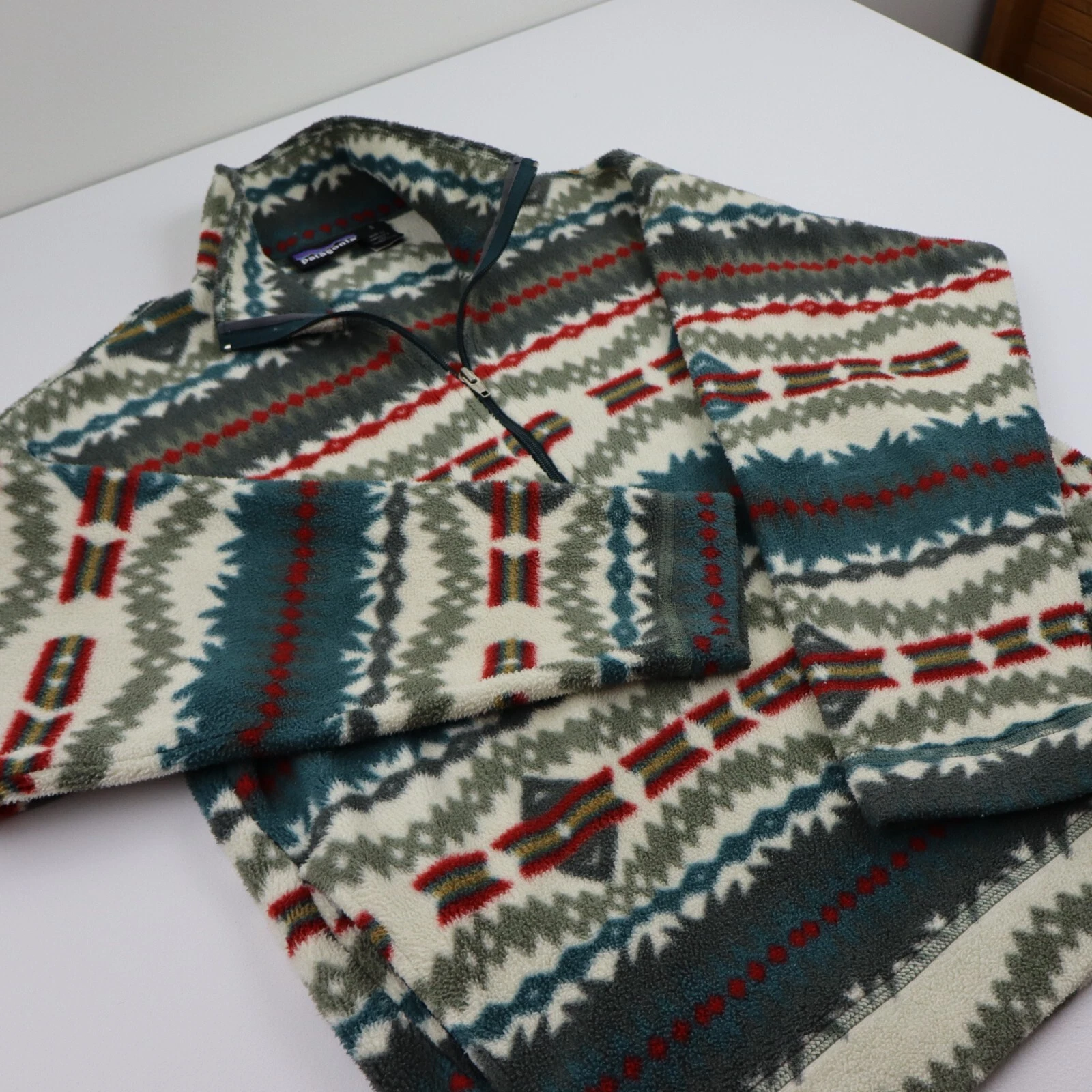 patagonia vtg 1994 sacajawea aztec synchilla pullover fleece jacket